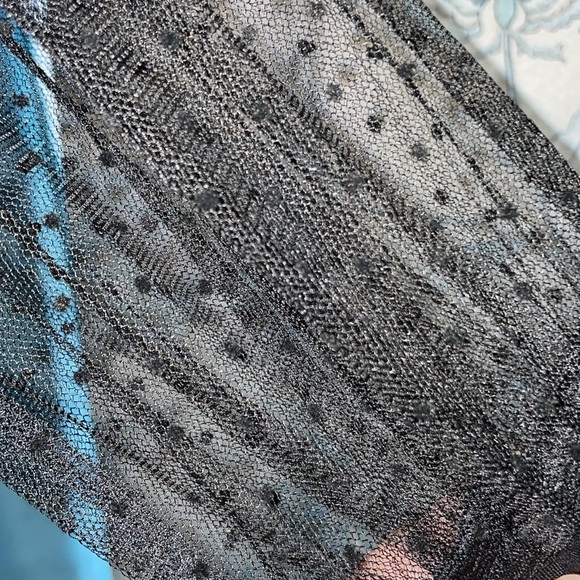 Belldini Studded top around neck with sheer sleeves & Ruffles - Picture 8 of 9